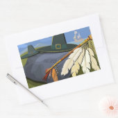 Erntedank Tag Postkarte Rechteckiger Aufkleber (Umschlag)