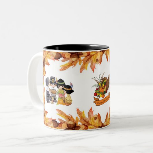 Erntedank-Tasse Zweifarbige Tasse (Vorderseite Links)