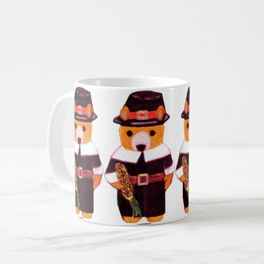 Erntedank TEDDY BEAR Kaffeetasse (Vorderseite Links)