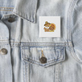 Erntedank Teddybär-Design Button (Beispiel)