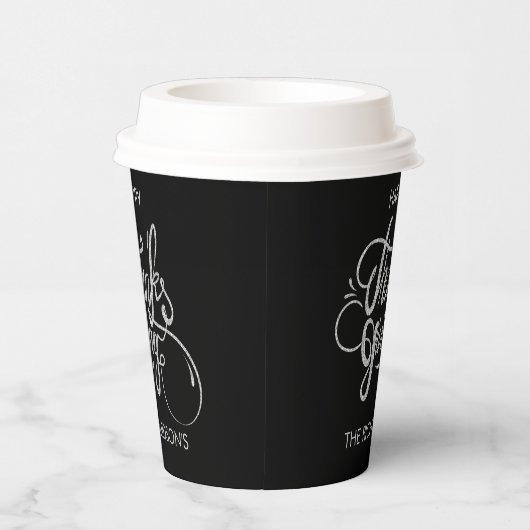 Erntedank Text Design Paper Cup Pappbecher (Rechts)