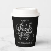 Erntedank Text Design Paper Cup Pappbecher (Vorderseite)