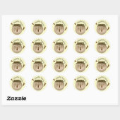 Erntedank Thankful Hearts Round Stickers (Blatt)