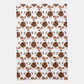 Erntedank Themed Kitchen Handtuch (weiß) (Vertikal)