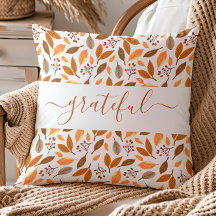 Erntedank Throw Kissen Gratefull Wohngestaltung