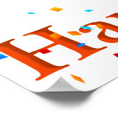 Erntedank Time Happy Birthday Poster (Ecke)