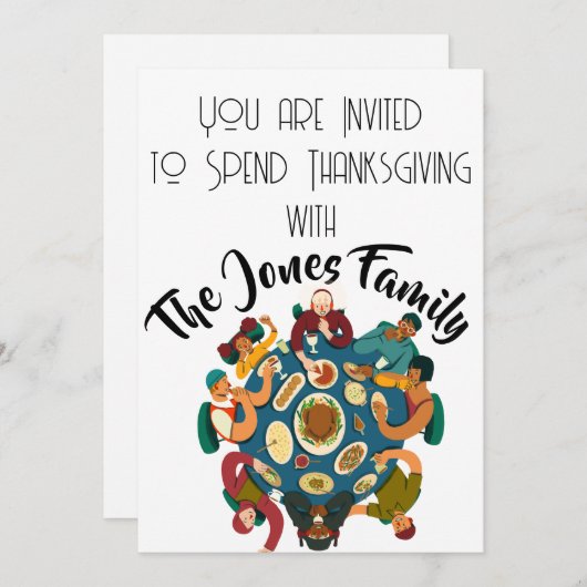 Erntedank Tischgäste Einladung (Vorne/Hinten)