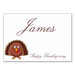 Erntedank-Tischkarten mit der Türkei Tischnummer