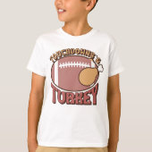 Erntedank "Touchdown & Turkey" Fall Kinder T-Shirt (Vorderseite)
