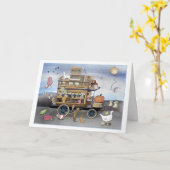 Erntedank Transport (mit Kuchen) Omnibus-Karte Karte (Gelbe Blume)