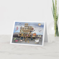 Erntedank Transport (mit Kuchen) Omnibus-Karte