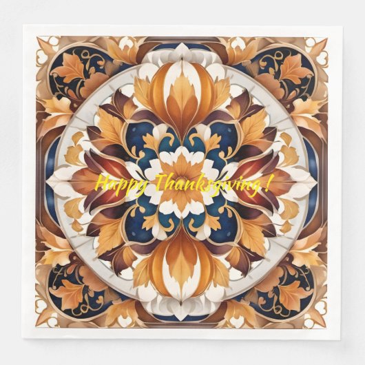 Erntedank Trendy Pumpkin Herbstkollektion Serviette (Vorderseite)