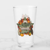 Erntedank Trendy Schöne Herbstkollektion Glas (Rückseite)