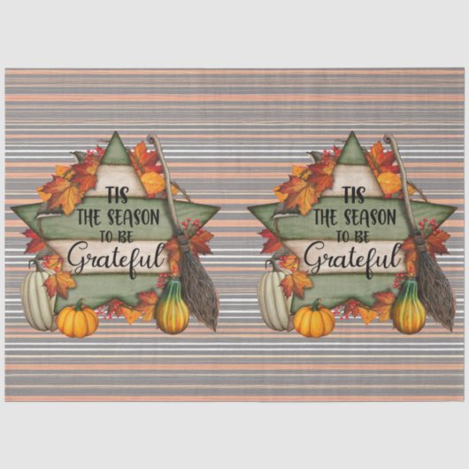 Erntedank Trendy Schöne Herbstkollektion Seidenpapier (Vorderseite)