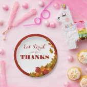 Erntedank trinken und danken den Herbstleaves Pappteller (Party)