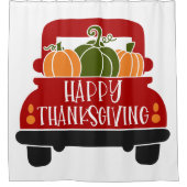 Erntedank Truck Duschvorhang (Vorderseite)