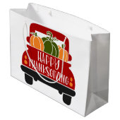 Erntedank Truck Große Geschenktüte (Rückseite Schrägansicht)