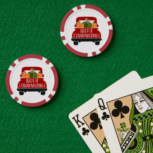 Erntedank Truck Pokerchips (Pokertisch (doppelt))