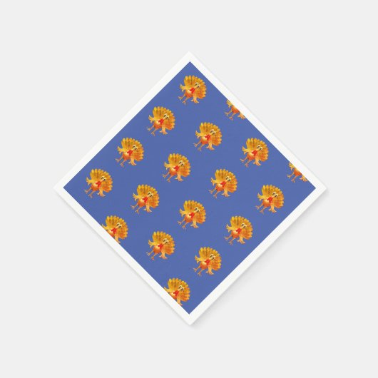 Erntedank Truthahn, Erntedank Tag Serviette (Ecke)