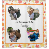 Erntedank-Truthahn-Foto-Collage Duschvorhang (Vorderseite)