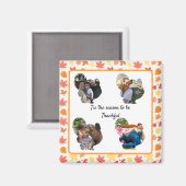 Erntedank-Truthahn-Foto-Collage Magnet (Vorderseite/Rückseite)