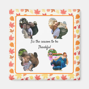 Erntedank-Truthahn-Foto-Collage Magnet