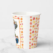 Erntedank-Truthahn-Foto-Collage Pappbecher (Links)