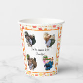 Erntedank-Truthahn-Foto-Collage Pappbecher (Vorderseite)