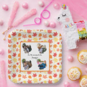 Erntedank-Truthahn-Foto-Collage Pappteller (Party)