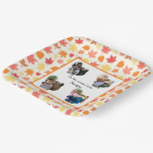 Erntedank-Truthahn-Foto-Collage Pappteller (Gewinkelt)