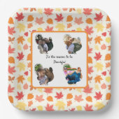 Erntedank-Truthahn-Foto-Collage Pappteller (Vorderseite)