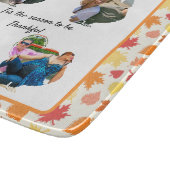 Erntedank-Truthahn-Foto-Collage Schneidebrett (Ecke)