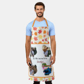 Erntedank-Truthahn-Foto-Collage Schürze (Getragen)