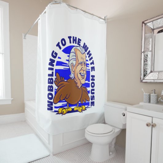 Erntedank-Truthahn-Join biden lustige Wobble Duschvorhang (Beispiel)