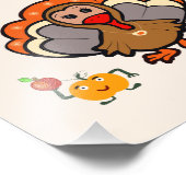 Erntedank-Truthahn mit Freunden Fotodruck (Ecke)