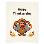 Erntedank-Truthahn mit Freunden Fotodruck (Vorne)