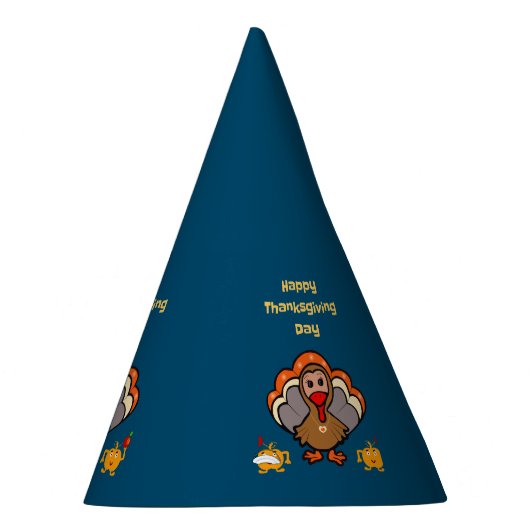 Erntedank-Truthahn mit Freunden Partyhütchen (Rechts)