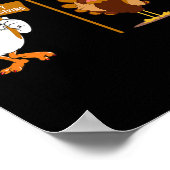 Erntedank Truthahn Nein Danke Grumpy Halloween Spa Poster (Ecke)