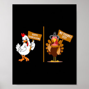 Erntedank Truthahn Nein Danke Grumpy Halloween Spa Poster