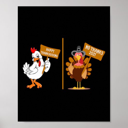 Erntedank Truthahn Nein Danke Grumpy Halloween Spa Poster (Vorne)