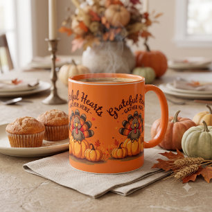 Erntedank Truthahn Orange Tasse