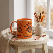 Erntedank Truthahn Orange Tasse