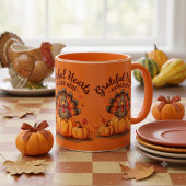 Erntedank Truthahn Orange Tasse