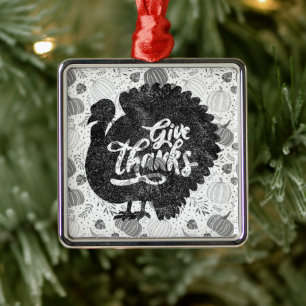 Erntedank Truthahn Thanksgiving Vintage Ornament Aus Metall