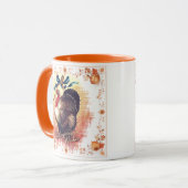Erntedank Truthahn Wünsche Tasse (Vorderseite Links)