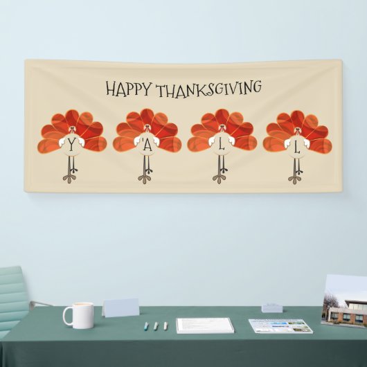 Erntedank-Truthühner Banner (Messe)