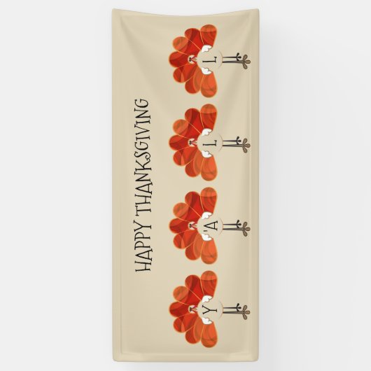 Erntedank-Truthühner Banner (Vertikal)