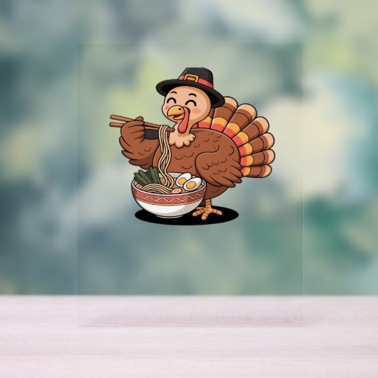 Erntedank Truthühner frisst Ramen Oversized T - Sh Acrylschild (Neutral)