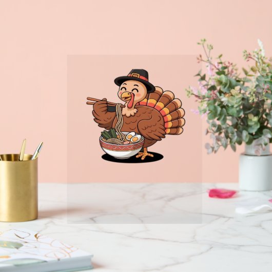 Erntedank Truthühner frisst Ramen Oversized T - Sh Acrylschild (Hochzeit)