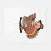 Erntedank Truthühner frisst Ramen Oversized T - Sh Fleecedecke (Vorderseite (Horizontal))